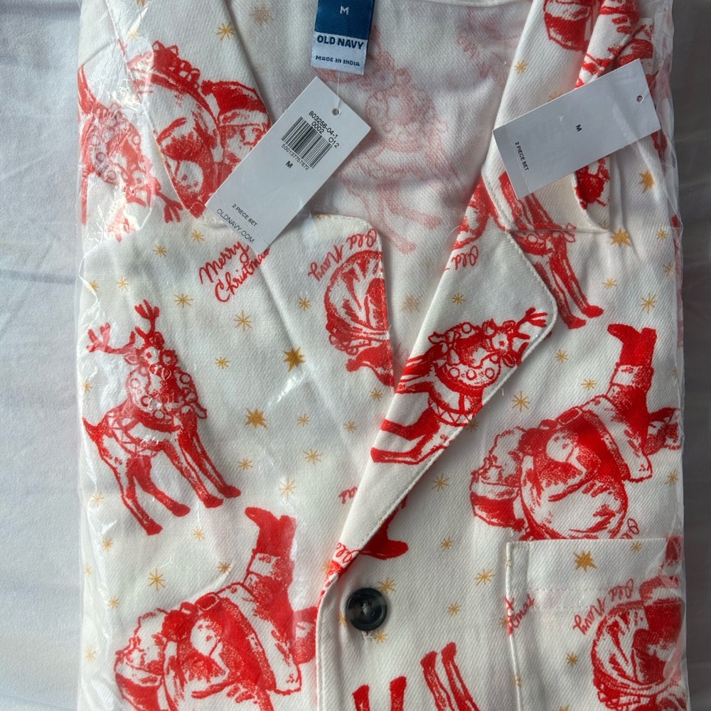 Old Navy Family Matching Santa M pajamas